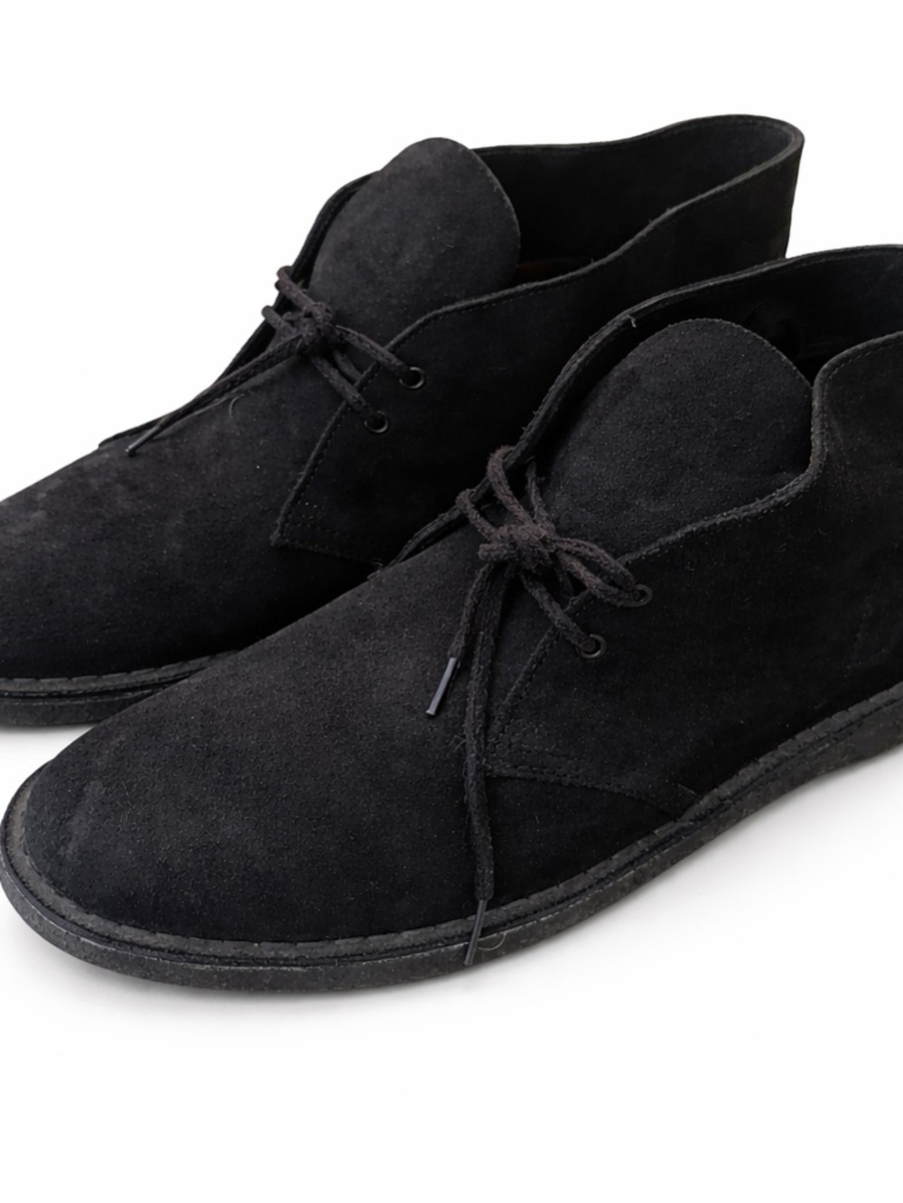 Clarks Originals Men’s Black Suede Desert Boots Size 8.5 Chukka Lace Up